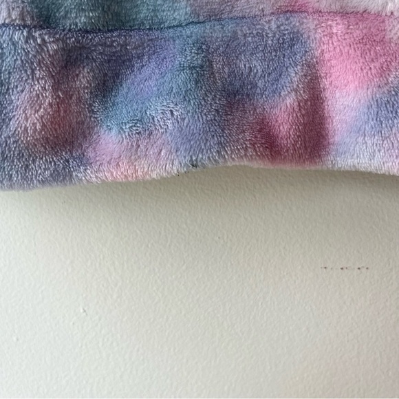 Calvin Klein Jeans Girls Hoodie M (7/8) Tie Dye Plush Fleece Pullover Pastel - Picture 12 of 14